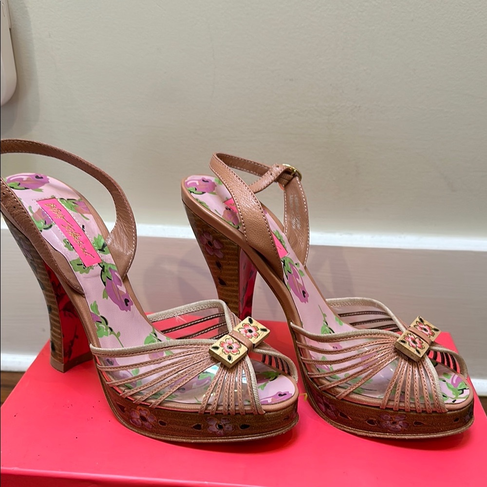 Betsy Johnson Floral Sandals